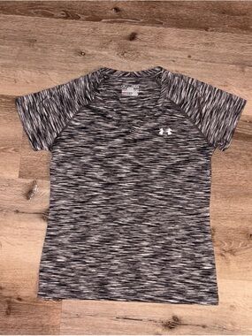 Under Armour Black & White Space-Dye Performance Tee